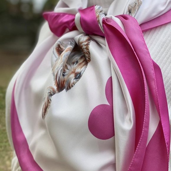 Vintage IFAW Highland Terrier Print Scarf - Picture 3 of 11